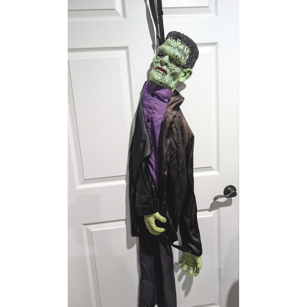 Vintage 2001 Gemmy Frankenstein Tree Hugger Hanging Prop Halloween Decor 36"